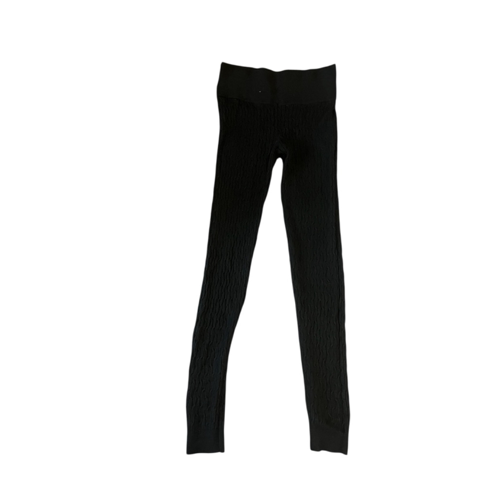 DAISY Brand Plus Sized Thick Black Sweater Material Tights